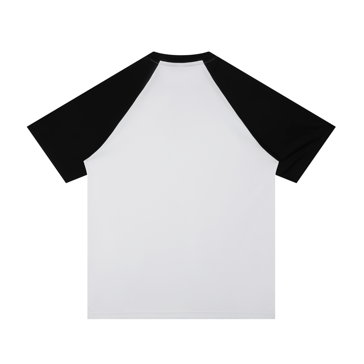 T-shirt Raglan Contrasté - Bandeau Mère Indigne (Blanc/Noir)