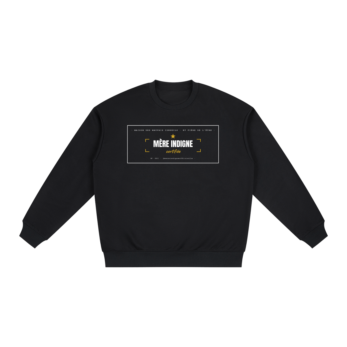 Coton Ouaté Oversize - Mère Indigne (Noir)