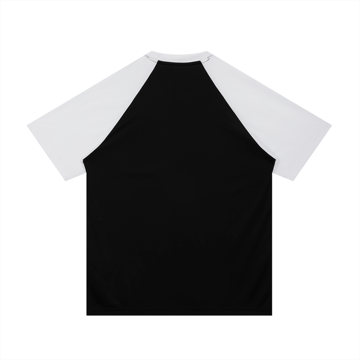 T-shirt Raglan Contrasté - Écusson Mère Indigne (Noir/Blanc)