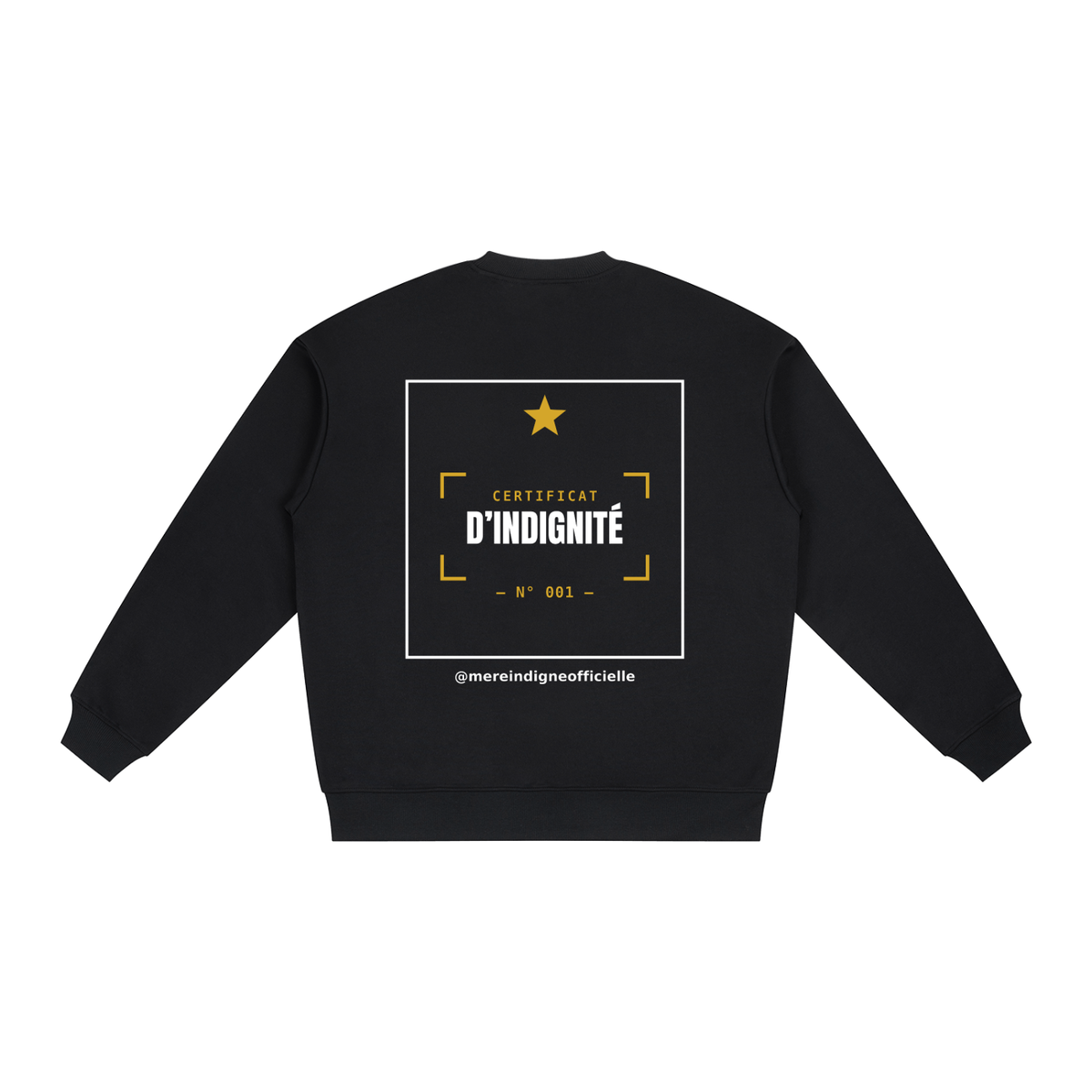 Coton Ouaté Oversize - Mère Indigne (Noir)
